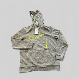 Nike Swoosh Therma Fit Training Pullover Hoodie Gray Adult Medium DR8774-063 NWT